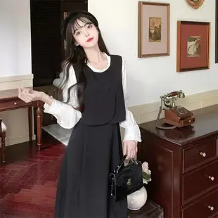2023 New Plus Size Women's Black Skirt Fat mm Age-Reducing Western Style Slimming Dress — feature 11