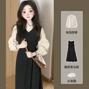 2023 New Plus Size Women's Black Skirt Fat mm Age-Reducing Western Style Slimming Dress — feature 12