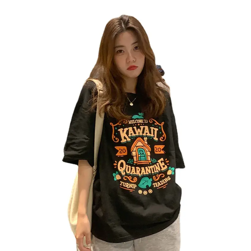 Kamalia Print Plus Size Cotton T-Shirt Women - Image 8