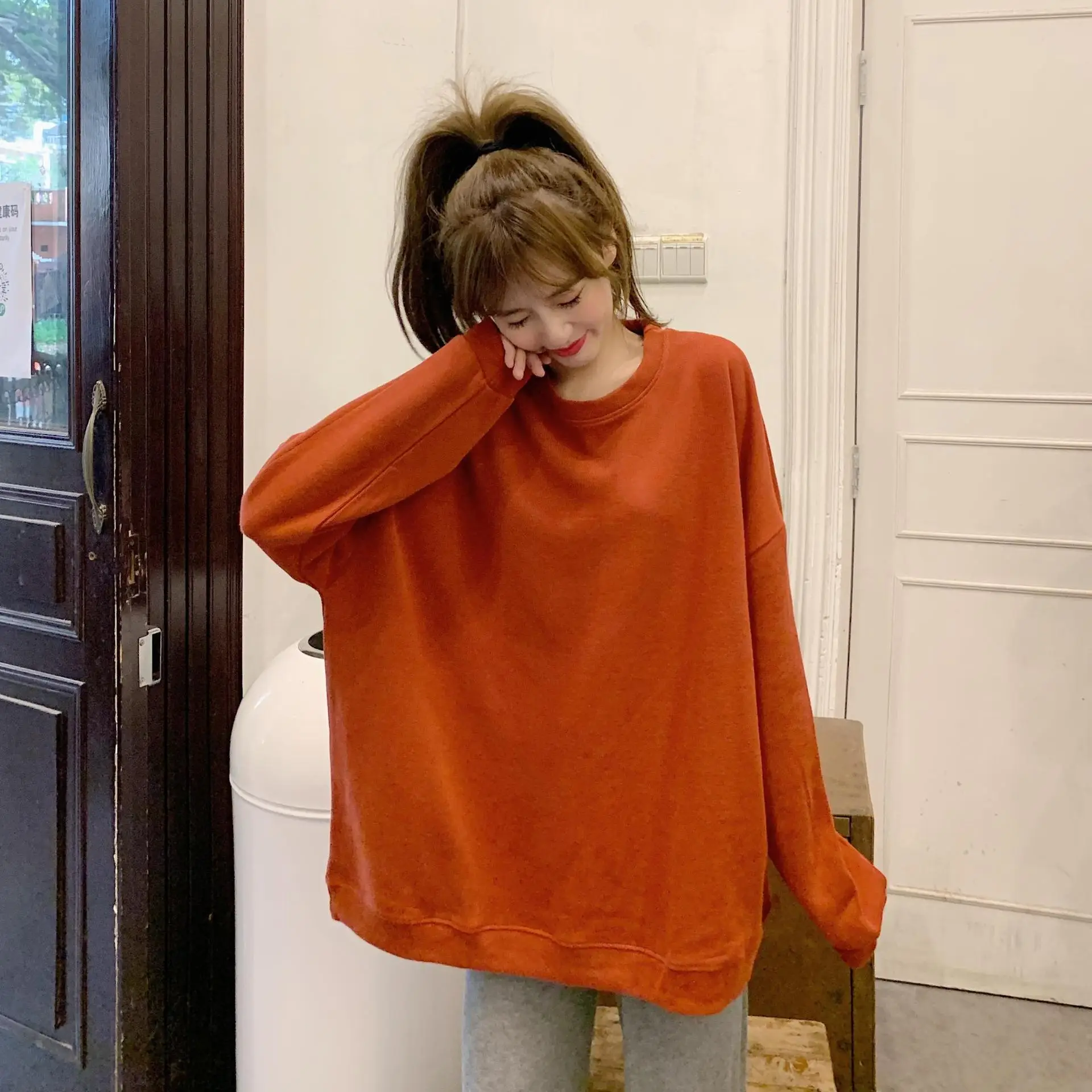 Black Plus Velvet Sweater for Women Autumn Winter — feature 20
