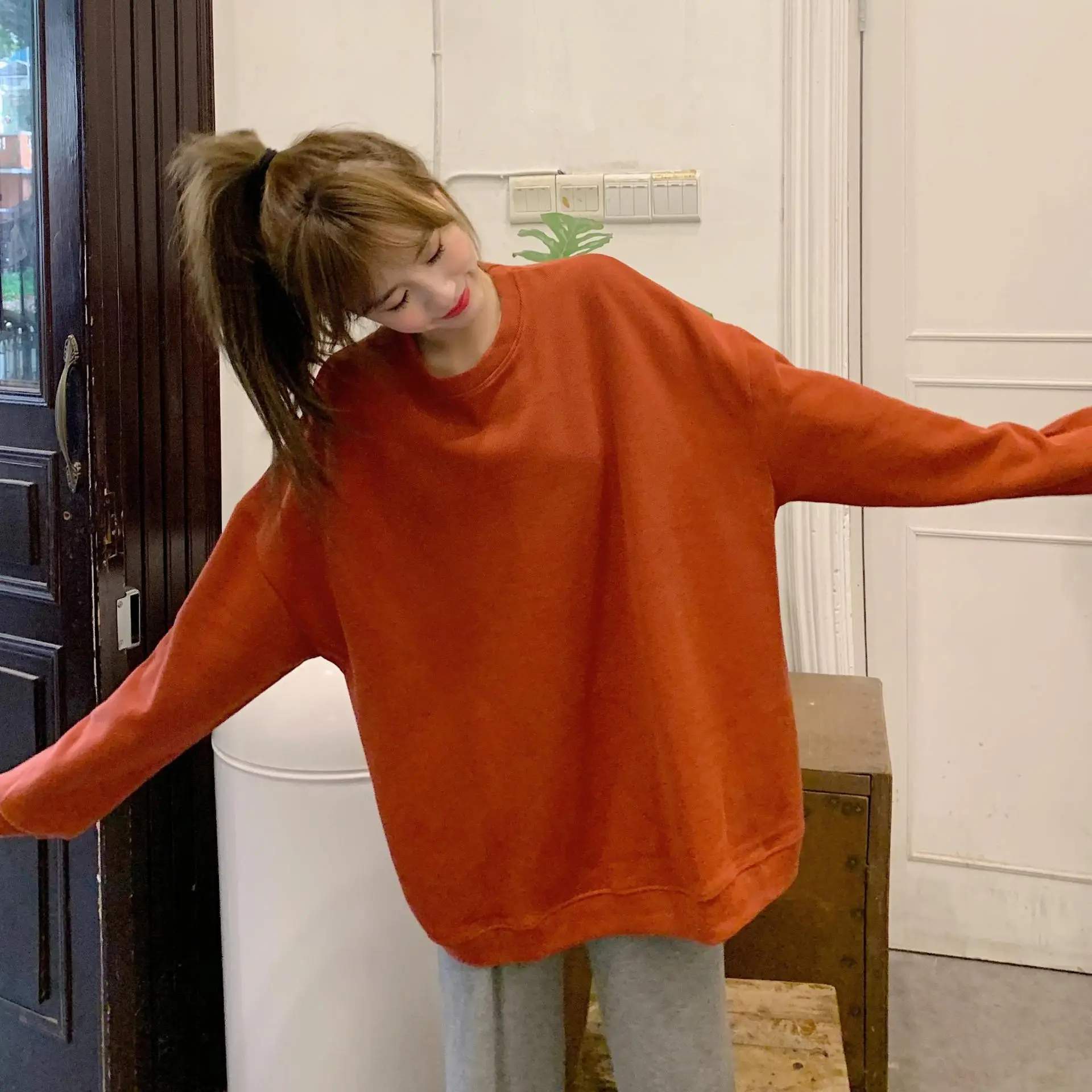Black Plus Velvet Sweater for Women Autumn Winter — feature 21