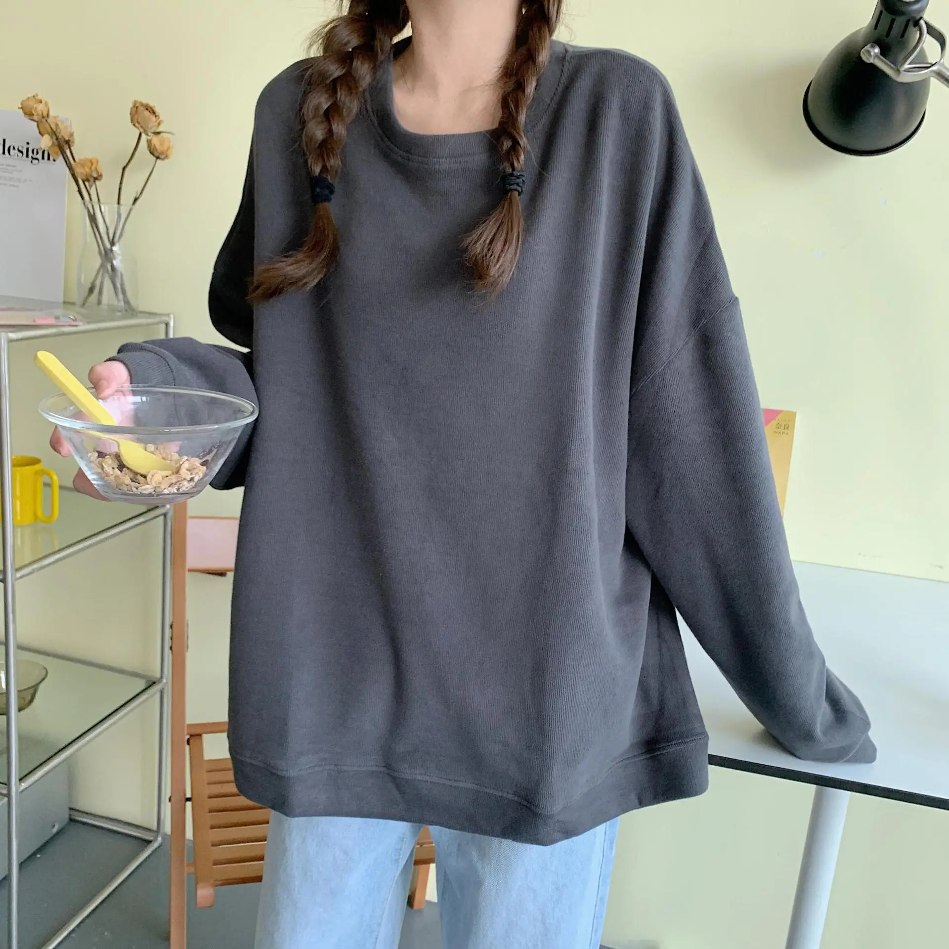 Black Plus Velvet Sweater for Women Autumn Winter — feature 41