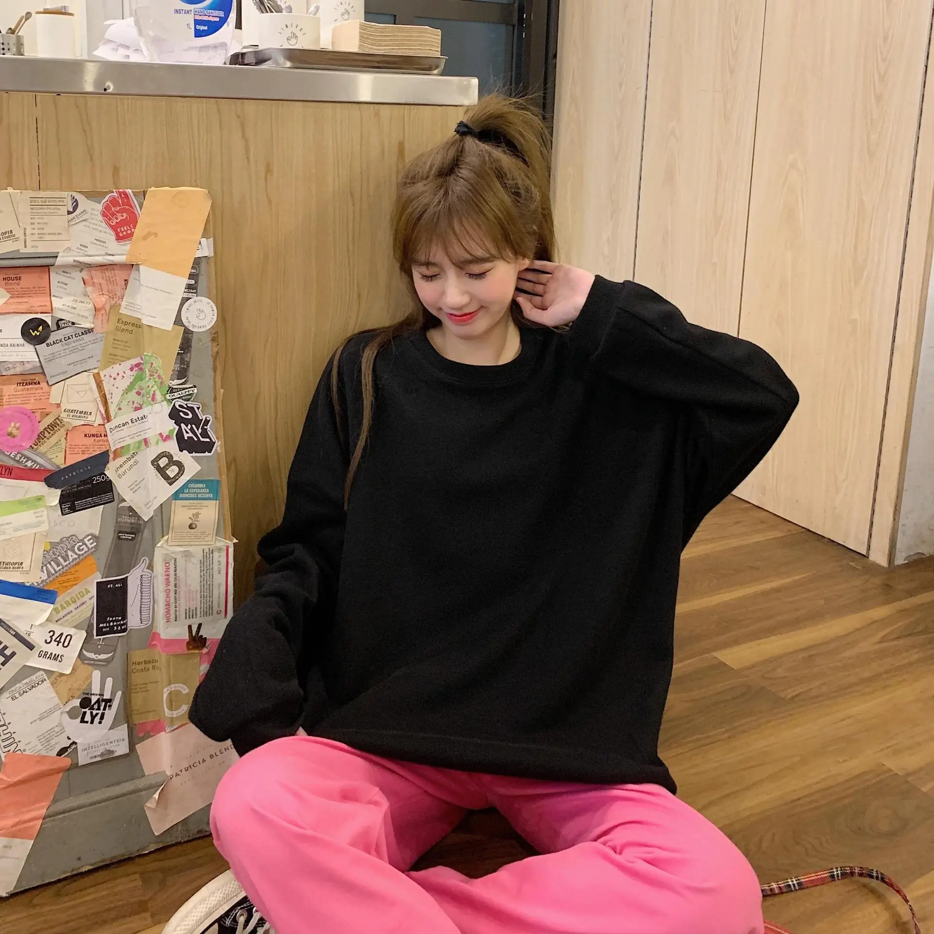Black Plus Velvet Sweater for Women Autumn Winter — feature 45