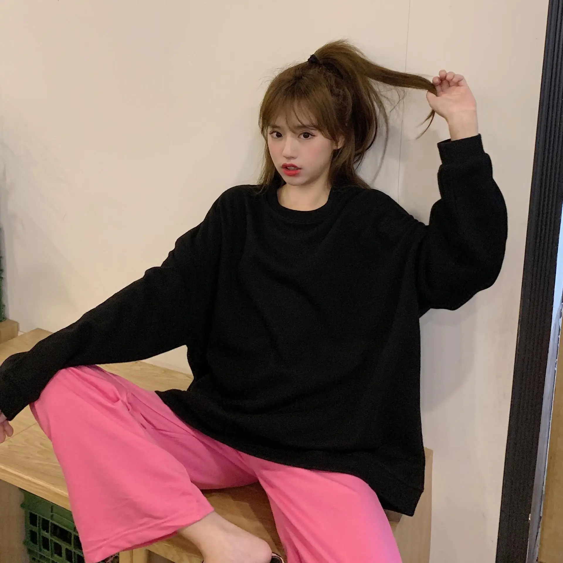 Black Plus Velvet Sweater for Women Autumn Winter — feature 46