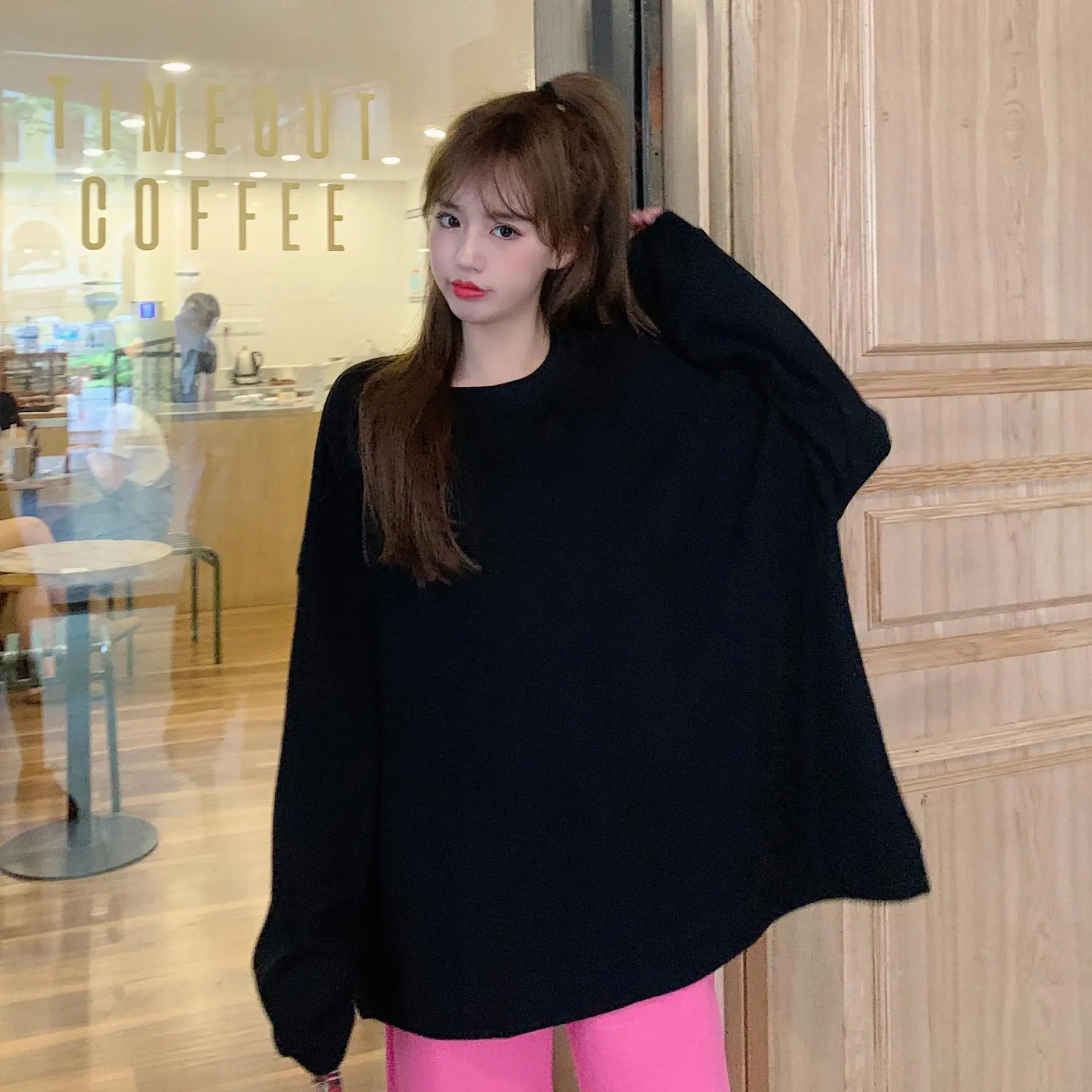 Black Plus Velvet Sweater for Women Autumn Winter — feature 47