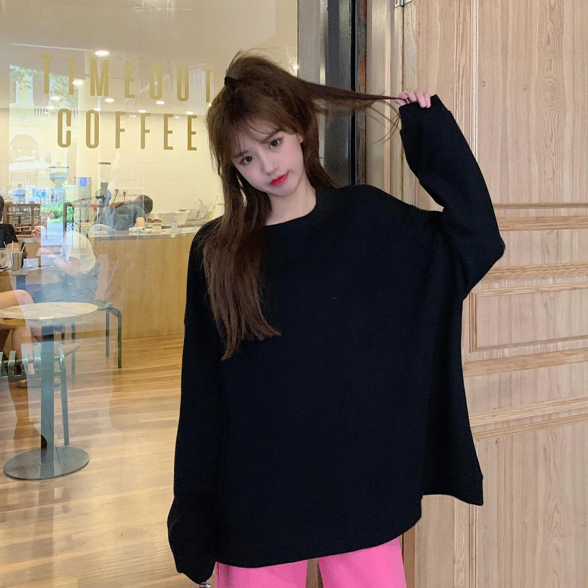 Black Plus Velvet Sweater for Women Autumn Winter — feature 49