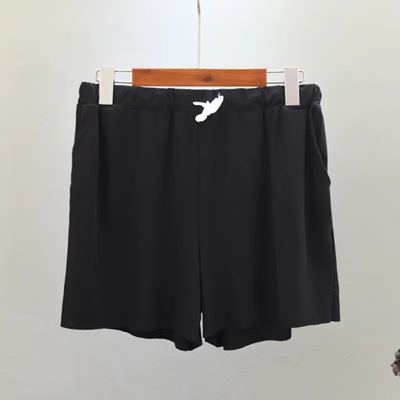 Women's Pink Ice Silk Wide Leg Shorts