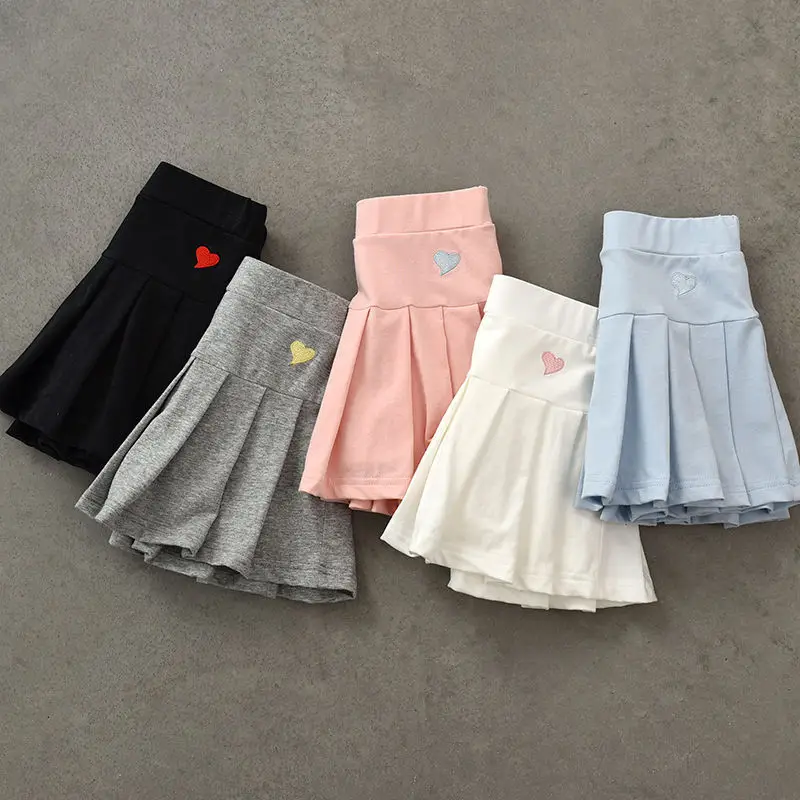 Kids Pleated Skirts Set of 4 Cotton Medium to XL - Image 8