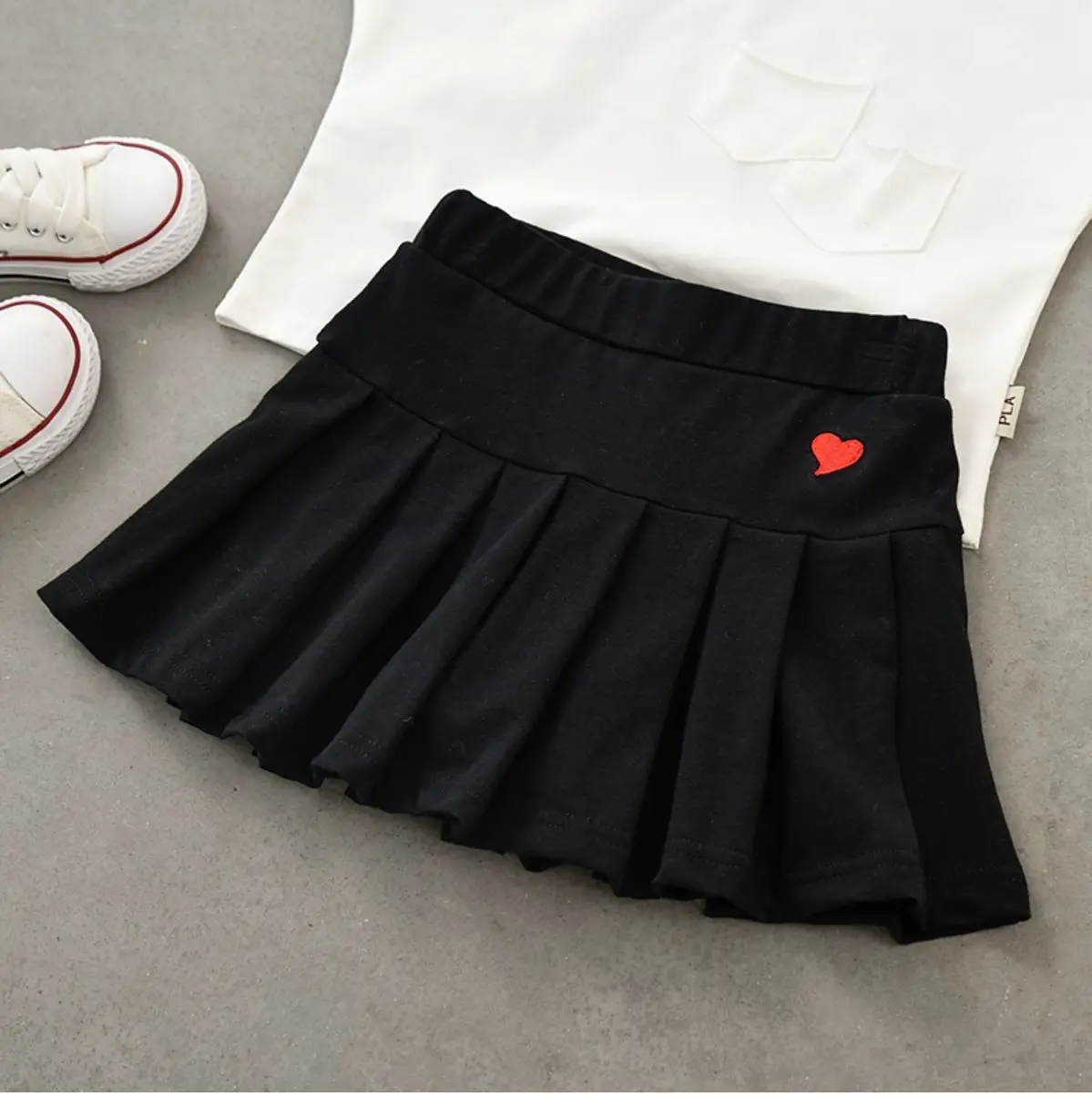 Kids Pleated Skirts Set of 4 Cotton Medium to XL — feature 16