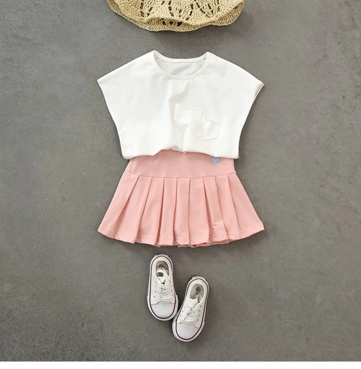 Kids Pleated Skirts Set of 4 Cotton Medium to XL — feature 8