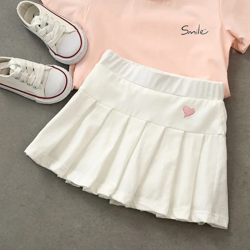 Kids Pleated Skirts Set of 4 Cotton Medium to XL - Image 5