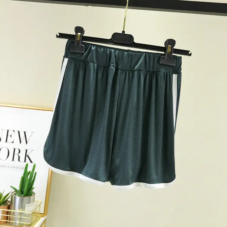 Women's Green Modal Cotton Shorts Summer Wear - Image 12