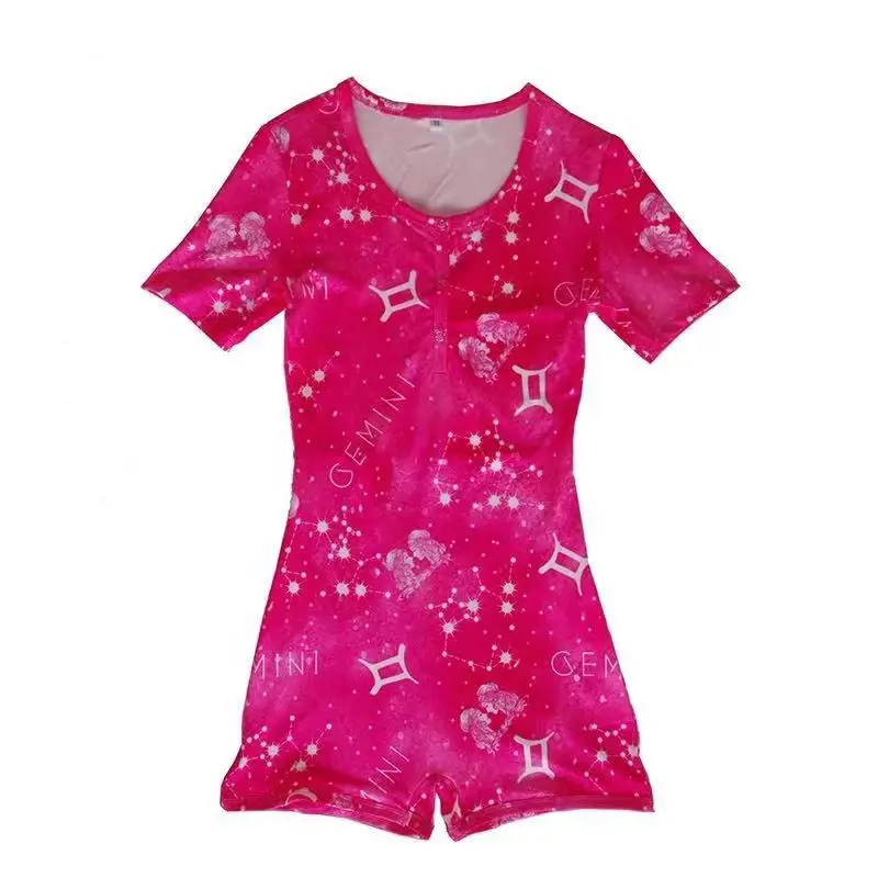 Green Constellation Print Baby Jumpsuit for Women