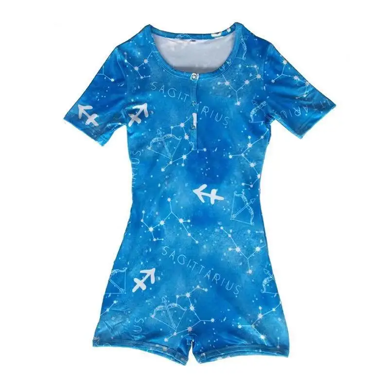 Green Constellation Print Baby Jumpsuit for Women