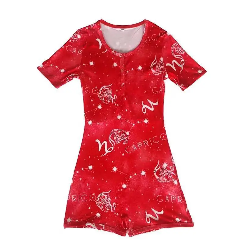 Green Constellation Print Baby Jumpsuit for Women