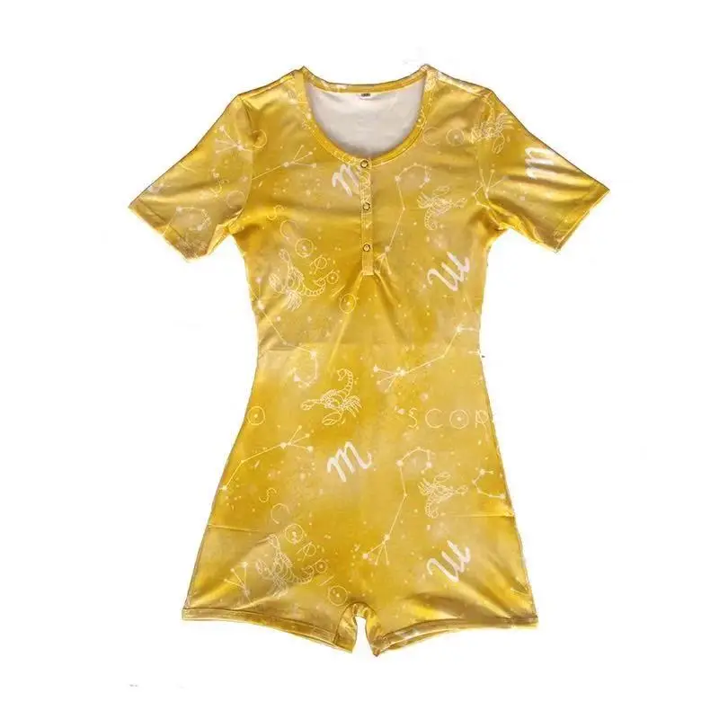 Green Constellation Print Baby Jumpsuit for Women