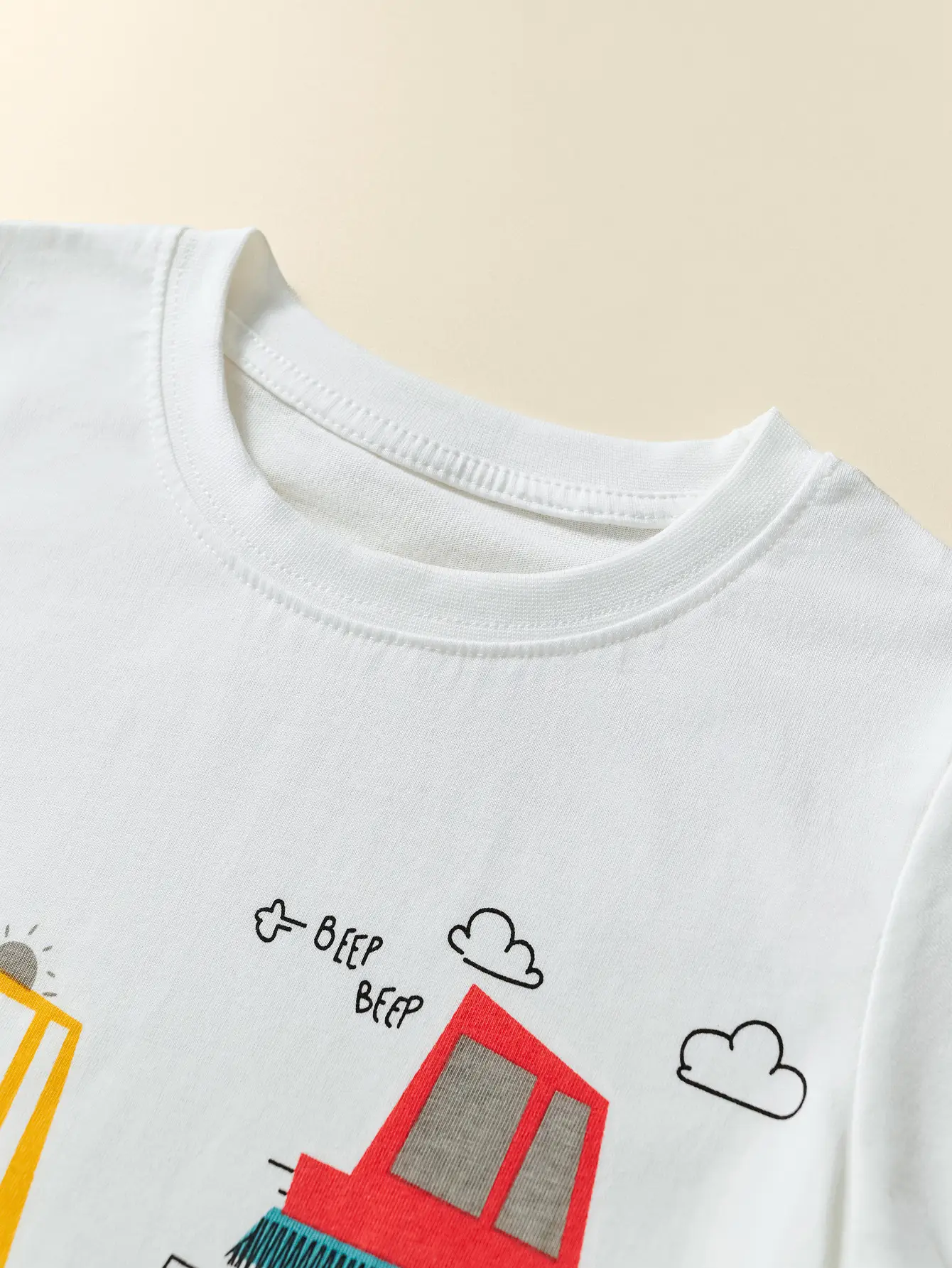 Yellow T-Shirt for Boys with T-Rex on Bike Design - Image 12