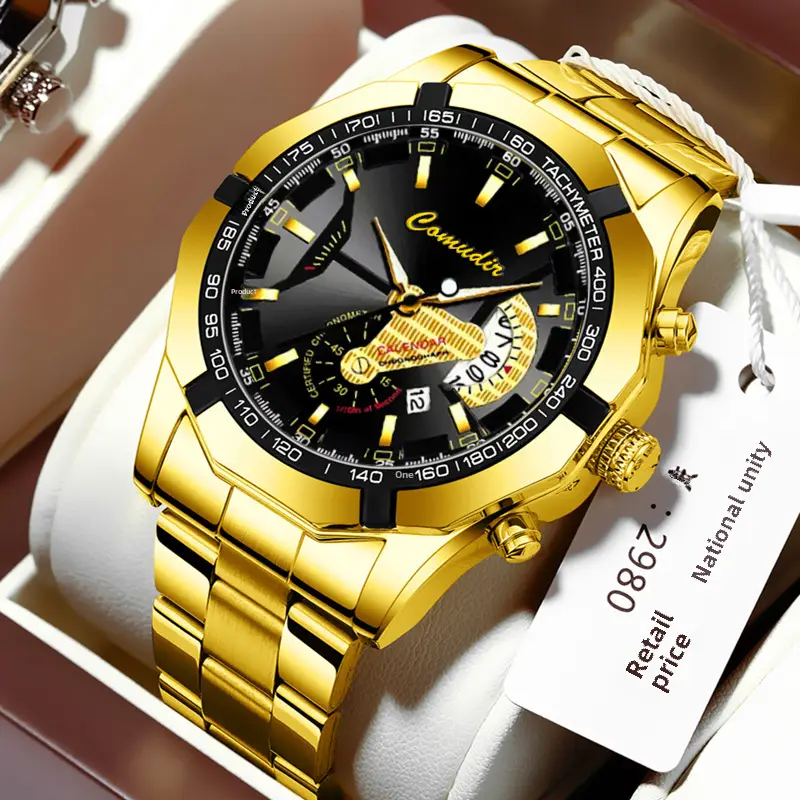 A generation of automatic movement watch men's calendar waterproof luminous non-mechanical watch large dial cross-border new
