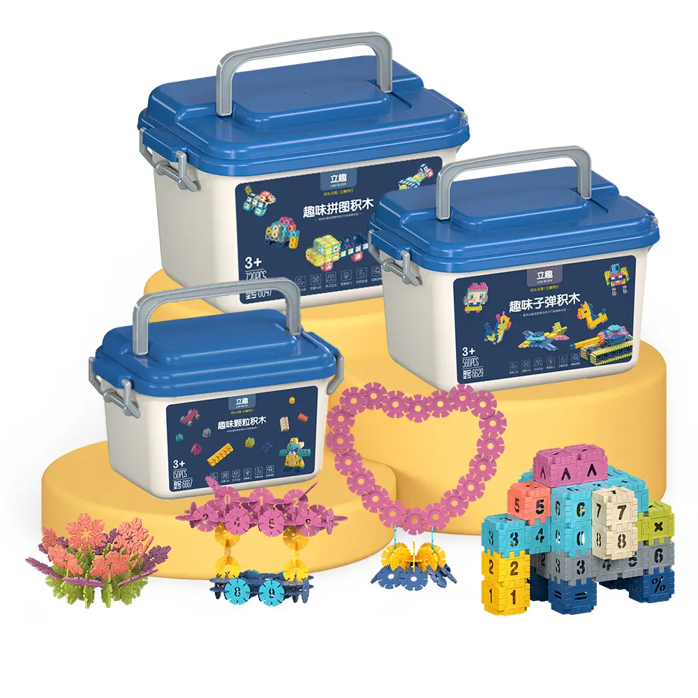 Morandi Color Series Kids Building Blocks Set 300 Pieces - Image 10