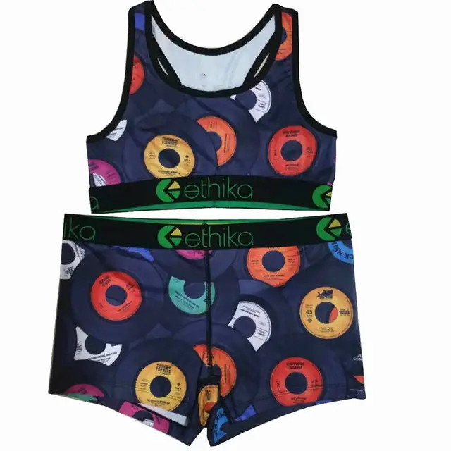 Ethika Printed Yoga Suit Women Parrot Design Shorts Set - Image 19
