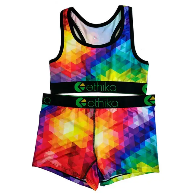 Ethika Printed Yoga Suit Women Parrot Design Shorts Set - Image 20