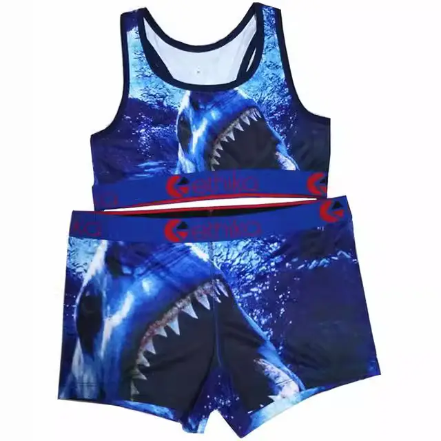 Ethika Printed Yoga Suit Women Parrot Design Shorts Set - Image 21