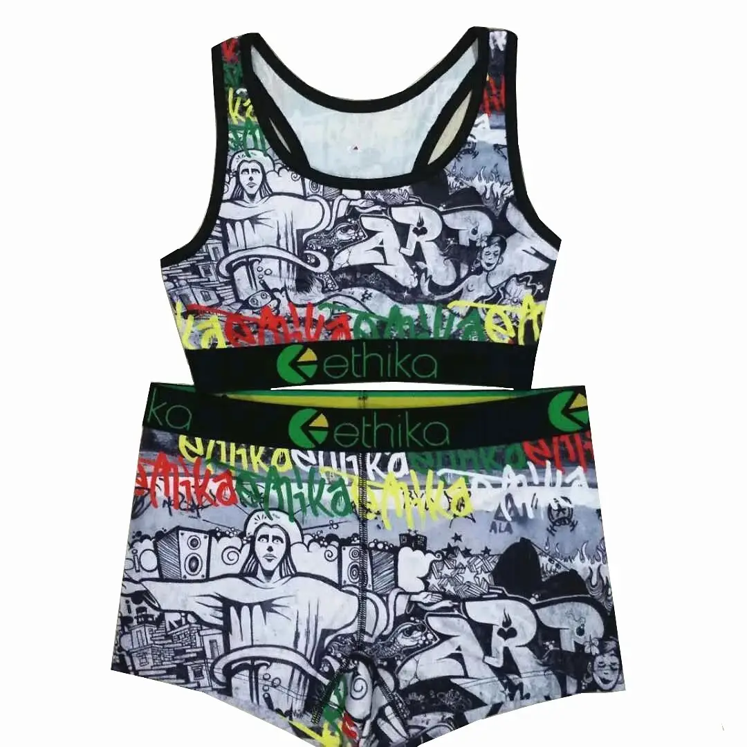 Ethika Printed Yoga Suit Women Parrot Design Shorts Set - Image 22