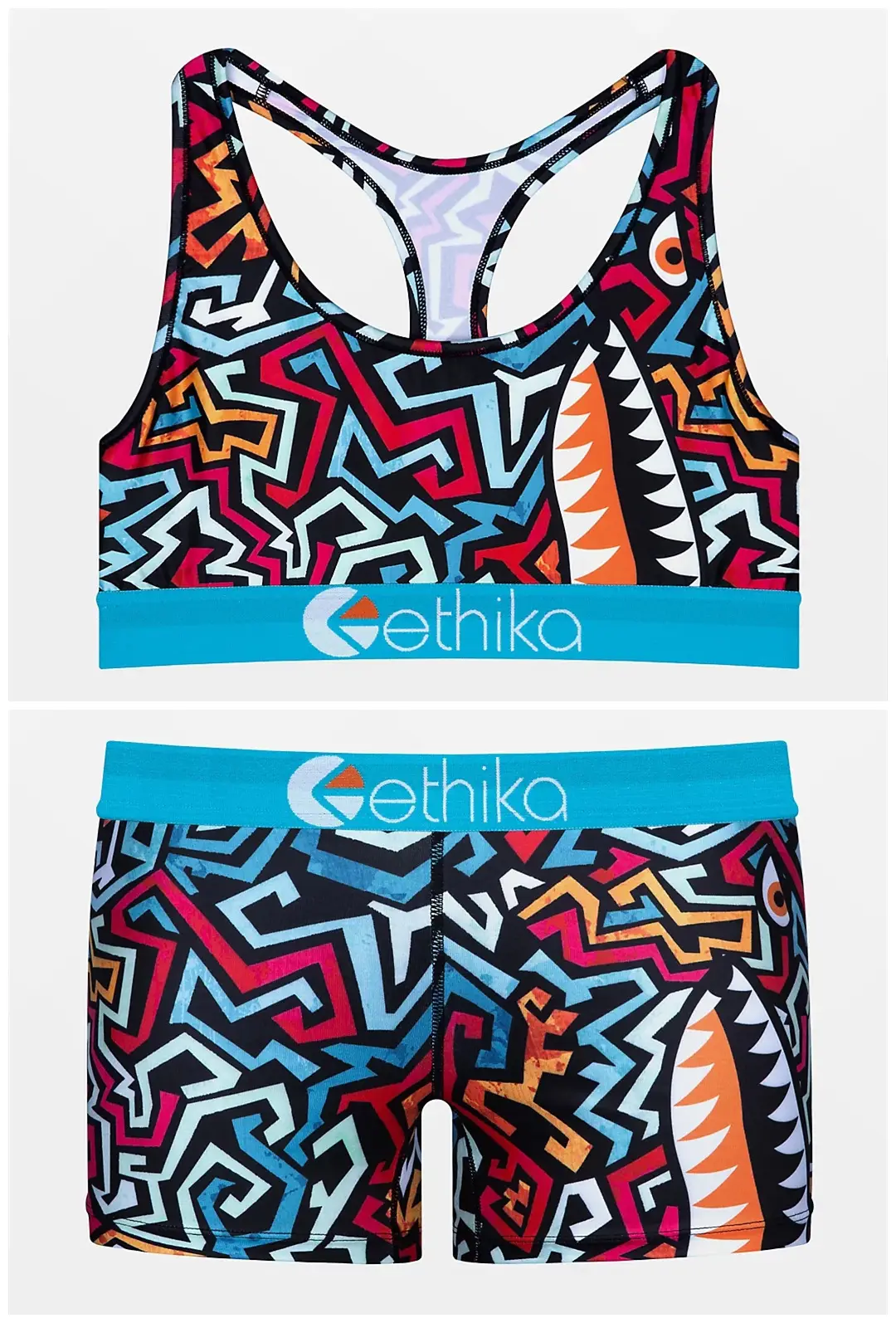 Ethika Printed Yoga Suit Women Parrot Design Shorts Set - Image 11