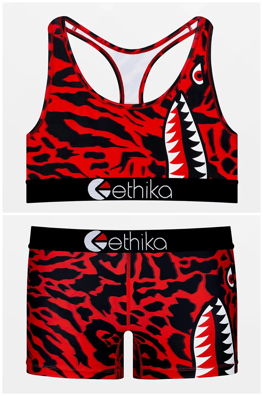 Ethika Printed Yoga Suit Women Parrot Design Shorts Set - Image 14