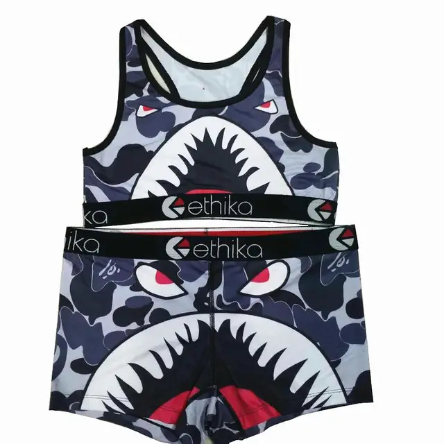 Ethika Printed Yoga Suit Women Parrot Design Shorts Set - Image 3