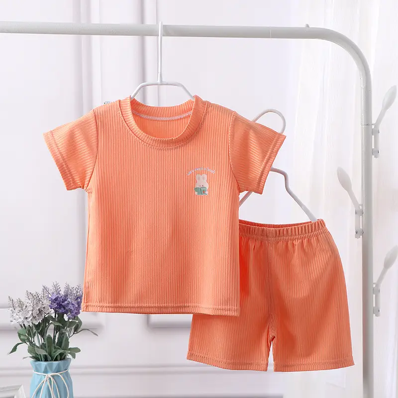 Light Blue Kids Summer T-Shirt & Shorts Set - Image 10