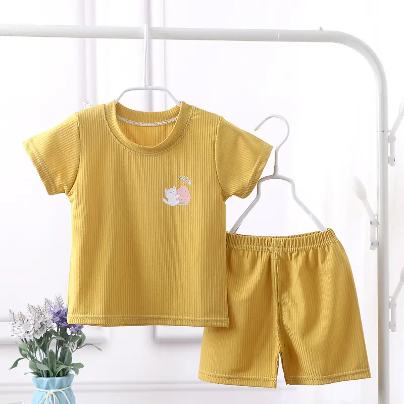 Light Blue Kids Summer T-Shirt & Shorts Set - Image 4