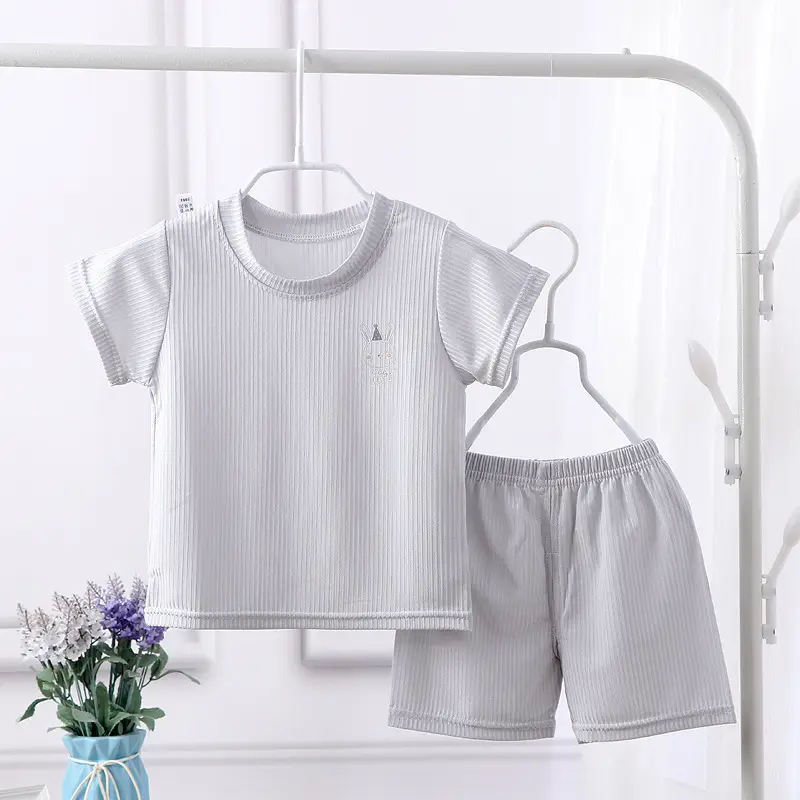 Light Blue Kids Summer T-Shirt & Shorts Set - Image 5
