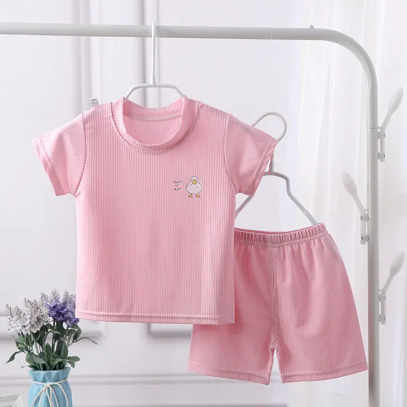 Light Blue Kids Summer T-Shirt & Shorts Set - Image 6