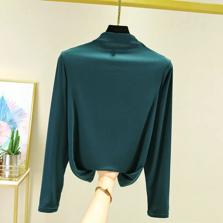 Black Long Sleeve Collar T-Shirt Women Spring Autumn - Image 10