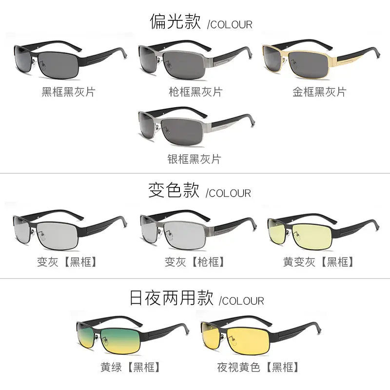 Men's Dual-color Polarized Sunglasses Day Night Driving Glasses - Image 8