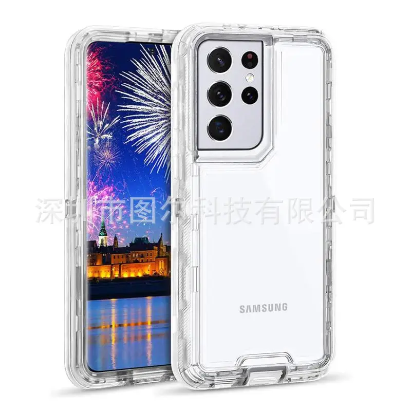 Transparent 3-In-1 Anti-Fall Phone Case for Samsung S24 S22 S21 S20 Ultra S23 Plus — feature 6