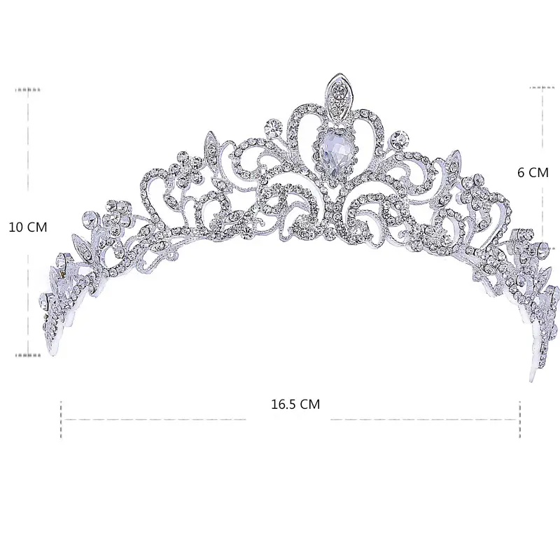 Elegant Crystal Bridal Crown for Women - Image 22