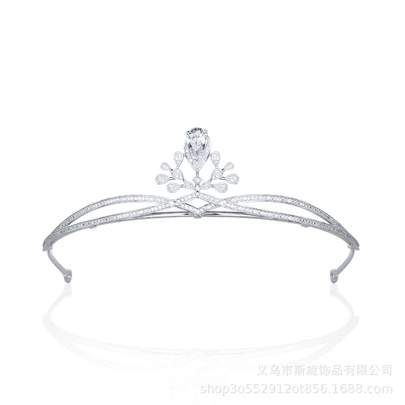Elegant Crystal Bridal Crown for Women - Image 17