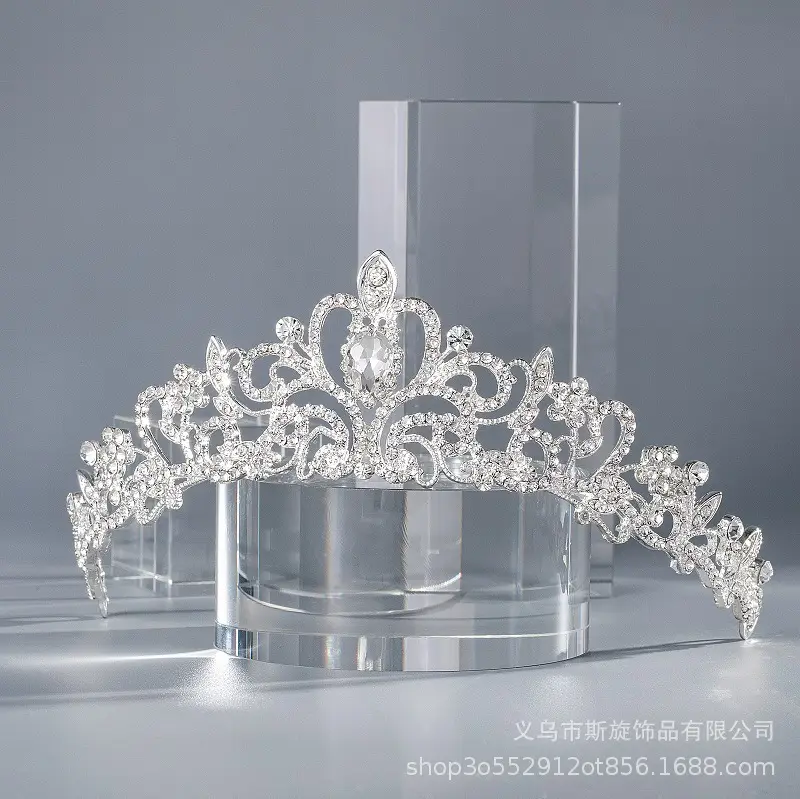Elegant Crystal Bridal Crown for Women - Image 2