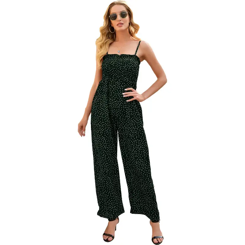 Women's 2023 Printed Wide Leg Pants Set Brown - Image 8