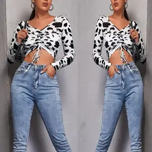Women's 2023 Printed Wide Leg Pants Set Brown — feature 15