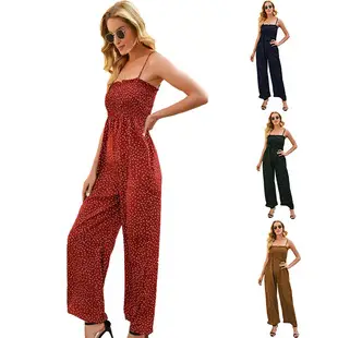 Women's 2023 Printed Wide Leg Pants Set Brown — feature 7