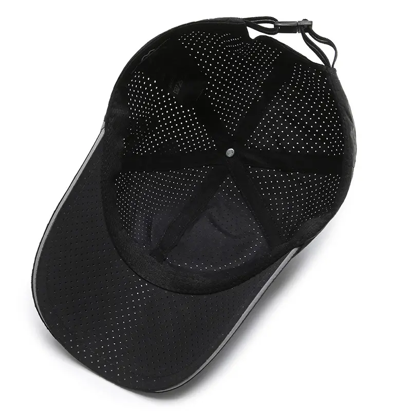 Men's Black Reflective Baseball Cap Sandwich Design