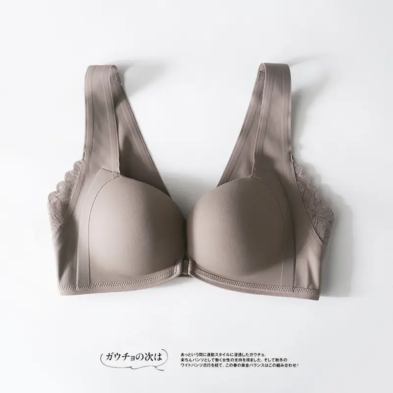 Japanese Light Kapok Push-Up Bra Set Small Chest Adjustable Lace - Image 3