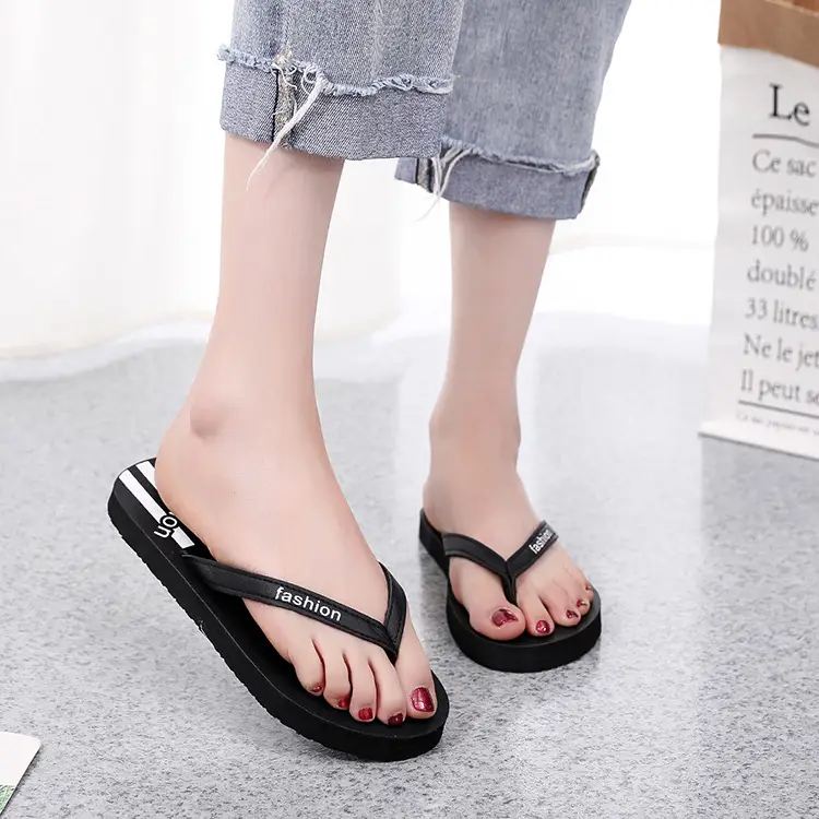 EVA Flip Flops for Girls Black Casual Summer