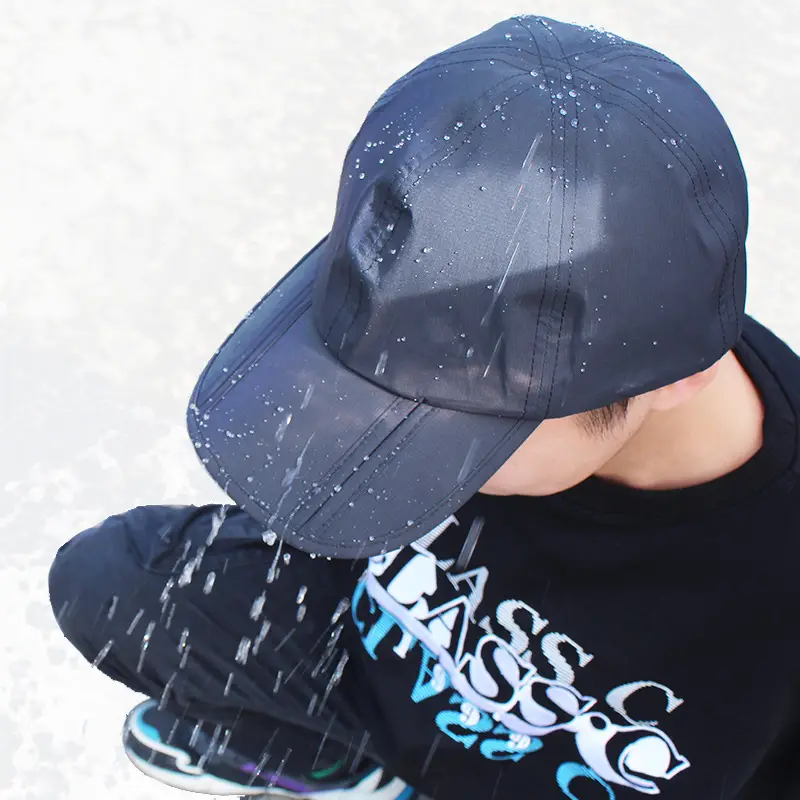 Black Foldable Rainproof Cap for Outdoor Travel