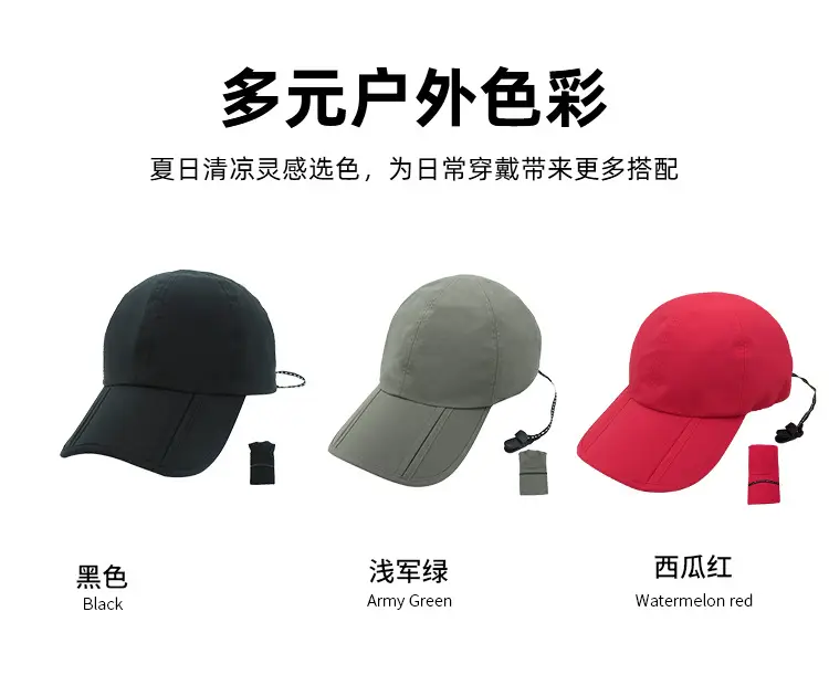 Black Foldable Rainproof Cap for Outdoor Travel — feature 14