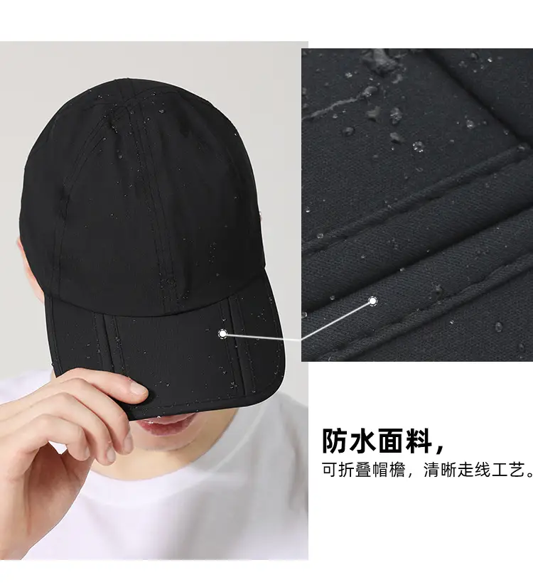 Black Foldable Rainproof Cap for Outdoor Travel — feature 18