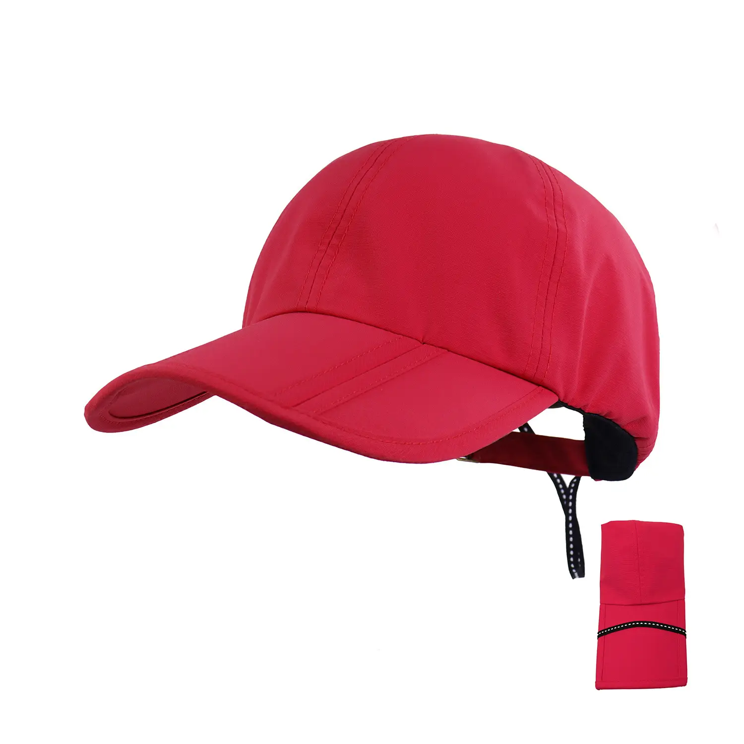 Black Foldable Rainproof Cap for Outdoor Travel - Image 4